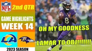 Baltimore Ravens vs Los Angeles Rams FULL 2nd QTR [WEEK 14] | NFL Highlights 2023