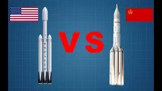 Запуск ракеты Falcon Heavy от SpaceX Илона Маска 2018 и её конкурент