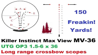 Long range crossbow scopes Killer Instinct MV-36 UTG OP3