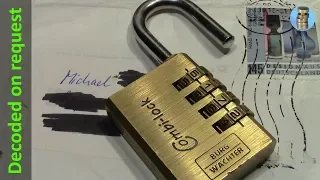 (picking 598) Decoded on request: BURG WÄCHTER Combi-lock [cracking instructions]