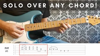 5 Awesome BLUES LICKS [that work with any chord!]