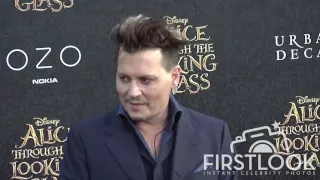 Johnny Depp at the premiere of Alice Through The Looking Glass
