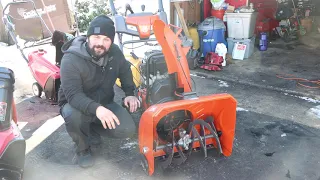 Husqvarna Snow Blower Doesn't Blow Snow:  Augers Spin But NOT The Impeller HOW TO FIX!