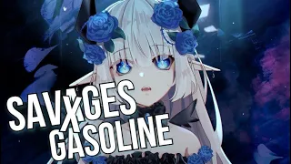 Nightcore - Savages X Gasoline // Lyrics {Mashup}