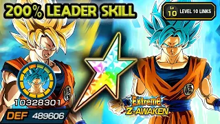 200% LEADER SKILL! 100% AGL TRANSFORMING GOKU LEVEL 10 LINKS! Dragon Ball Z Dokkan Battle