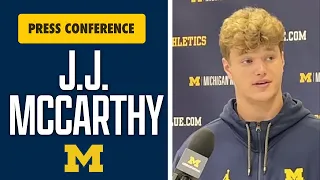 J.J. McCarthy On Fall Camp, WR Standouts, Offensive Line, National Championship | Michigan Football