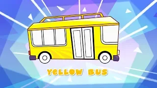 Colors and Parts of the Bus / Learn English with Om Nom / Educational Cartoon