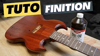 Teinte et finition au tru-oil - How to stain and apply tru-oil - SG junior construction