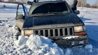 HARD OFFROAD Jeep Grand Cherokee ZJ 5.2 & Toyota Harrier & Infiniti fx37 | Бездорожье глубокий снег