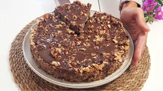 Exceptional walnut cake in just 5 minutes! No baking, no eggs, no flour!