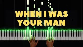 Bruno Mars - When I Was Your Man | Piano Tutorial & Cover | Piano Notes