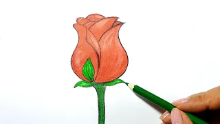 Hướng dẫn VẼ HOA HỒNG I How to draw a Rose II Ong Mật Mỹ Thuật #96