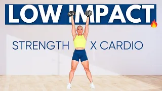 45 MIN Full Body Compound Strength & Low Impact Cardio Workout | No Jumping