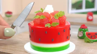 Ide Terbaik Kue Semangka Cokelat & Jelly 🍧 Buah-buahan Musim Panas Mini yang Lezat 🍉Lisa Kecil Baker