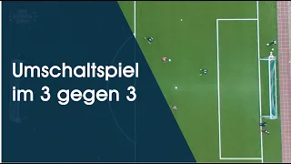 Umschaltspiel im 3 gegen 3 - Fußballtraining am Deutschen Fußball Internat