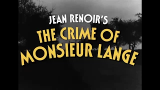 The Crime of Monsieur Lange - Trailer