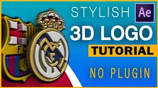 Stylish 3D logo extrusion without plugin - After Effects Tutorial