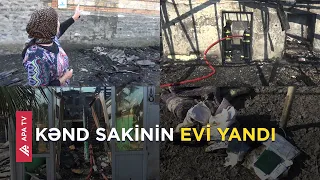 Zaqatalada yanğın, 6 otaqlı ev yanıb kül oldu - APA TV