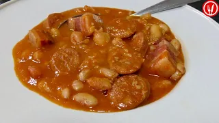 Bean Stew with Pancetta and Sausages - Recipe
