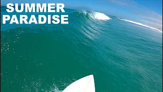 Summer sandbar surfing - RAW GoPro POV