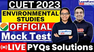 CUET 2023 | Environmental Studies - Official PYQ Mock Test🔥| Live Solutions