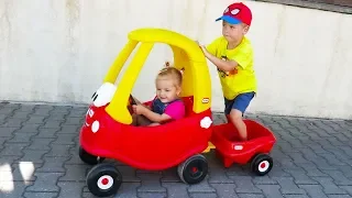 OUTDOOR ACTIVITY - Little Tikes Cozy COUPE little girl Elis & Amusement Park Fairground Family Fun