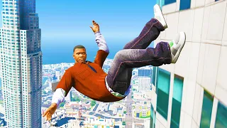 GTA 5: Jumping off Highest Buildings - Funny Moments