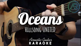 Oceans by Hillsong UNITED | Acoustic Guitar Karaoke | Singalong | Instrumental | No Vocals