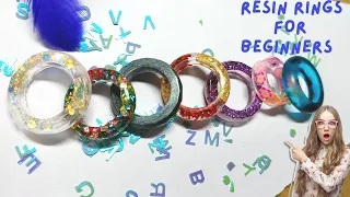 How To Make  Resin Rings Designs for beginners DIY epoxy resin 5-minute crafts