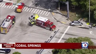 First responders rush to scene of deadly crash in Coral Springs
