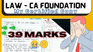 LAW CERTIFIED COPY || 39 MARKS || CA FOUNDATION