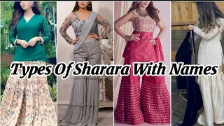 Types Of Sharara With Names /Difference Between Sharara And Gharara / Types Of Sharara Suit