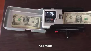 Smallest portable money counting machine with battery working.