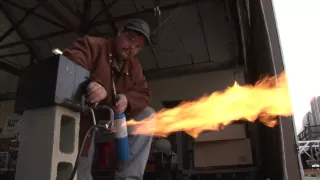 Live steam locomotive oil burner test