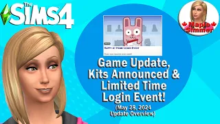 Game Update, Kits Announced & Limited Time Login Event (Sims 4 News)