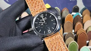 Handmade Panerai Strap on Large 47mm Case Radiomir PAM00323 10 Days, 26mmx26mm with OEM Buckle