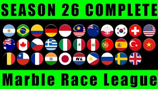 Marble Race League Season 26 Complete Race Day 1-10 in Algodoo / Marble Race King