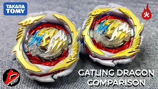 Gatling Dragon Comparison | Takara Tomy vs Flame Brand | Beyblade Burst BU Comparison