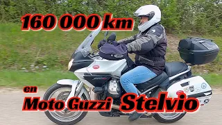 160 000km en MOTO GUZZI STELVIO . C'est une grande histoire d'amour entre son motard et elle.