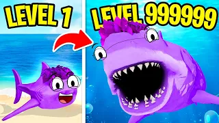 Can We Go MAX LEVEL In ROBLOX SHARK EVOLUTION!? (LANKYBOX'S MOST EXPENSIVE VIDEO EVER!)