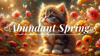 Relaxing Music ( Playlist ) - Relax / Study / Sleep, Cute  Cat 🐈, Cherry Blossom, Butterfly, Day-66