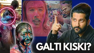 Japanese Youtuber got attacked on Holi in Delhi! #AkasshReacts