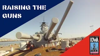 Raising the Guns on Navy Battleship