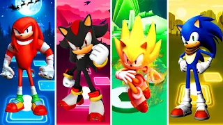 Knuckles VS Shadow VS Super Sonic VS Sonic | Tiles Hop EDM Rush
