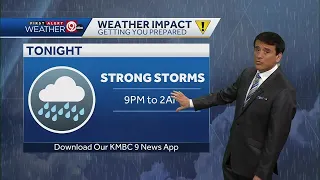 Strong storms possible later tonight