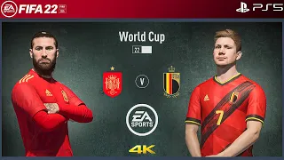 FIFA 22 - Spain Vs Belgium - Qatar 2022 World Cup | PS5 4K Gameplay