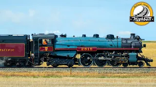 CP 2816 Steam Locomotive and CPKC Final Spike Anniv. Steam Tour Train (Swift Current to Moose Jaw)