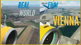 Microsoft Flight Simulator (FS2020) vs Real Life | Landing in Vienna Schwechat