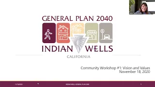 City of Indian Wells General Plan Workshop # 1