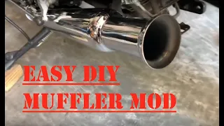 Best Emgo Mufflers Sound!  Easy Baffle Mod DIY.  Steel Wool or Fiberglass?